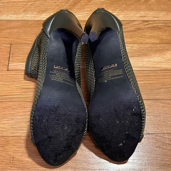 Studio F Fishnet Peep-Toe Ankle Booties - Size 37 - Picture 8 of 12